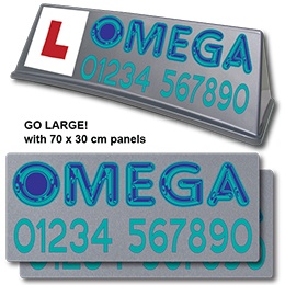 Silver Mini Rover Roof Sign - Graphic Advantage Tri-Pak XTRA